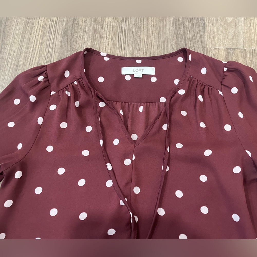 LOFT Polka Dot Blouse